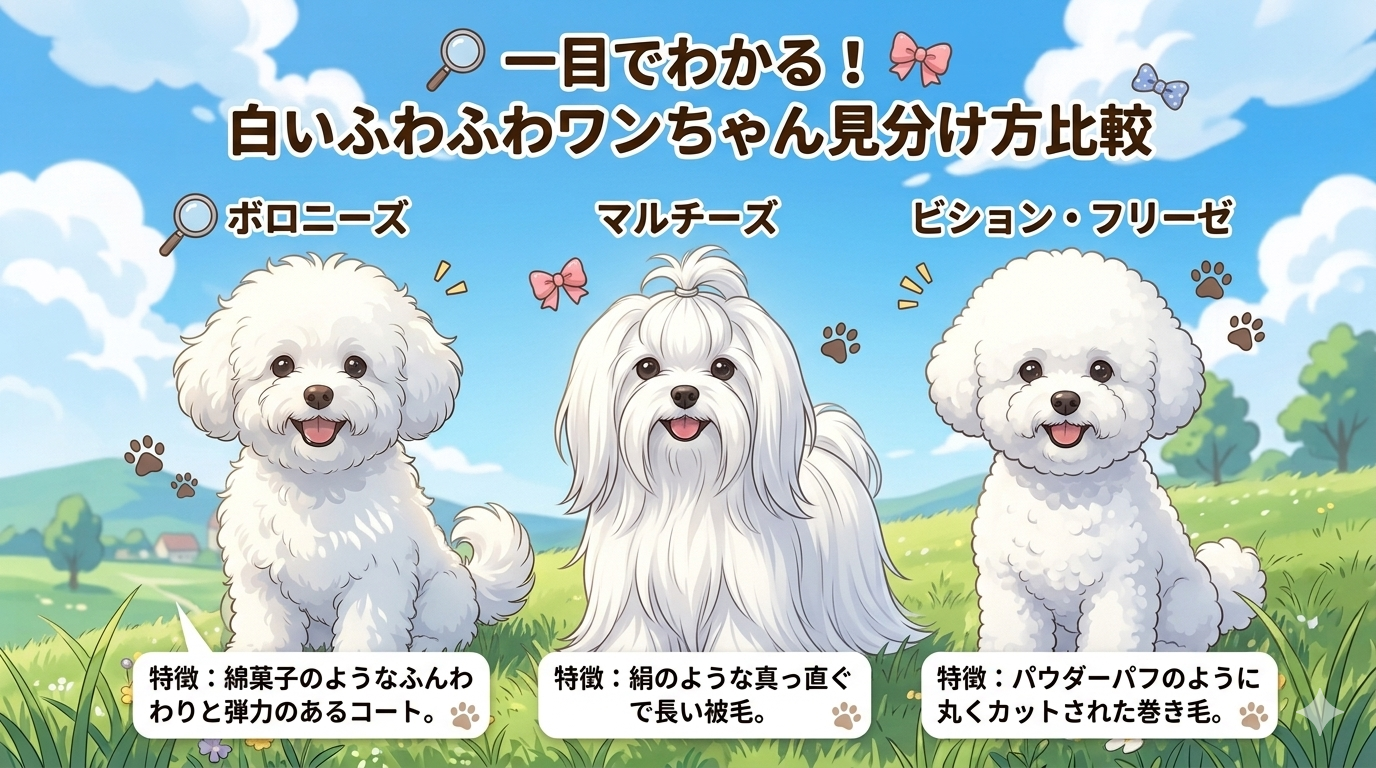 まるで動くわたあめ!イタリア生まれの希少犬「ボロニーズ」の魅力と飼い方のコツ、他犬種との見分け方まで徹底解説