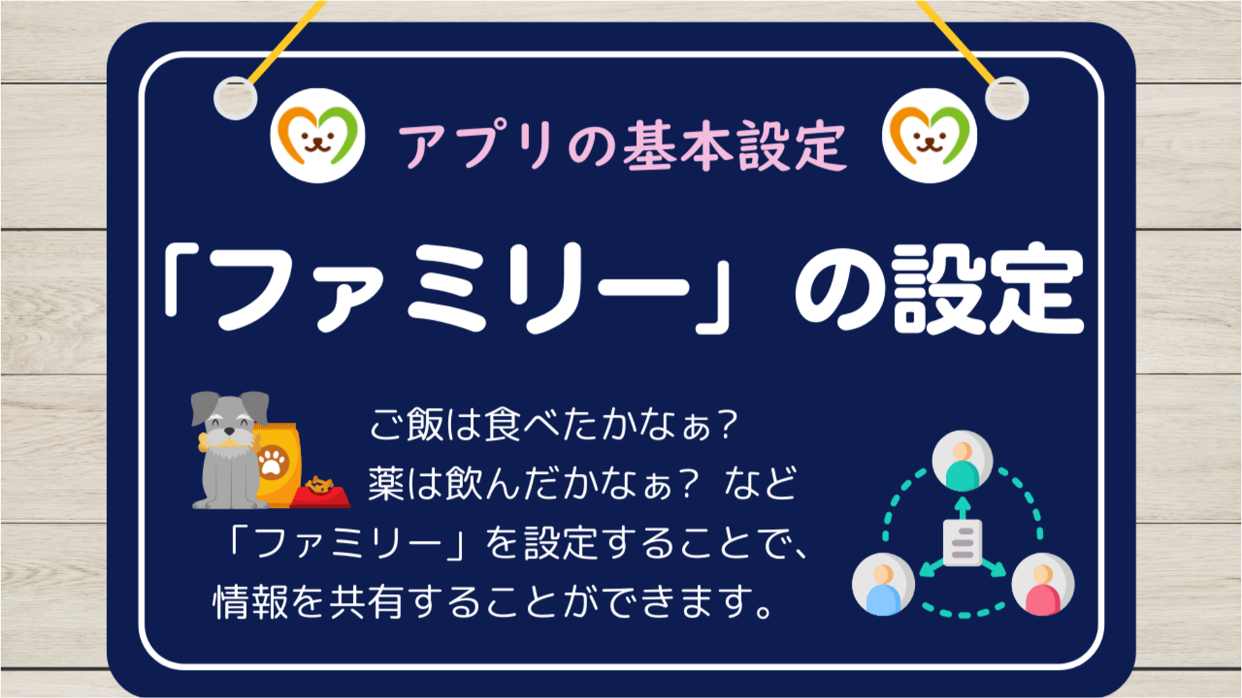 アプリの基本設定③　ファミリーの設定